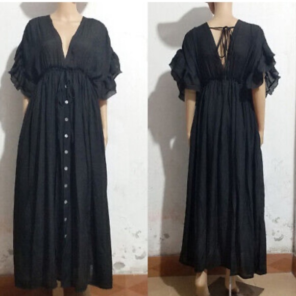 Dresses & Skirts - CLOSEOUT FIRM 🌸NEW! Bohemian Long Gauze Maxi Peasant Dress